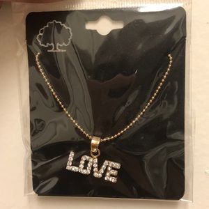 LOVE rhinestone Necklace